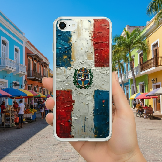 (Delivery only) Dominican Republic flag vibe design Clear Case for iPhone®