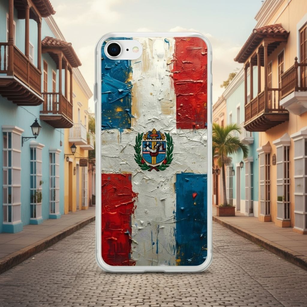 (Delivery only) Dominican Republic flag vibe design Clear Case for iPhone®