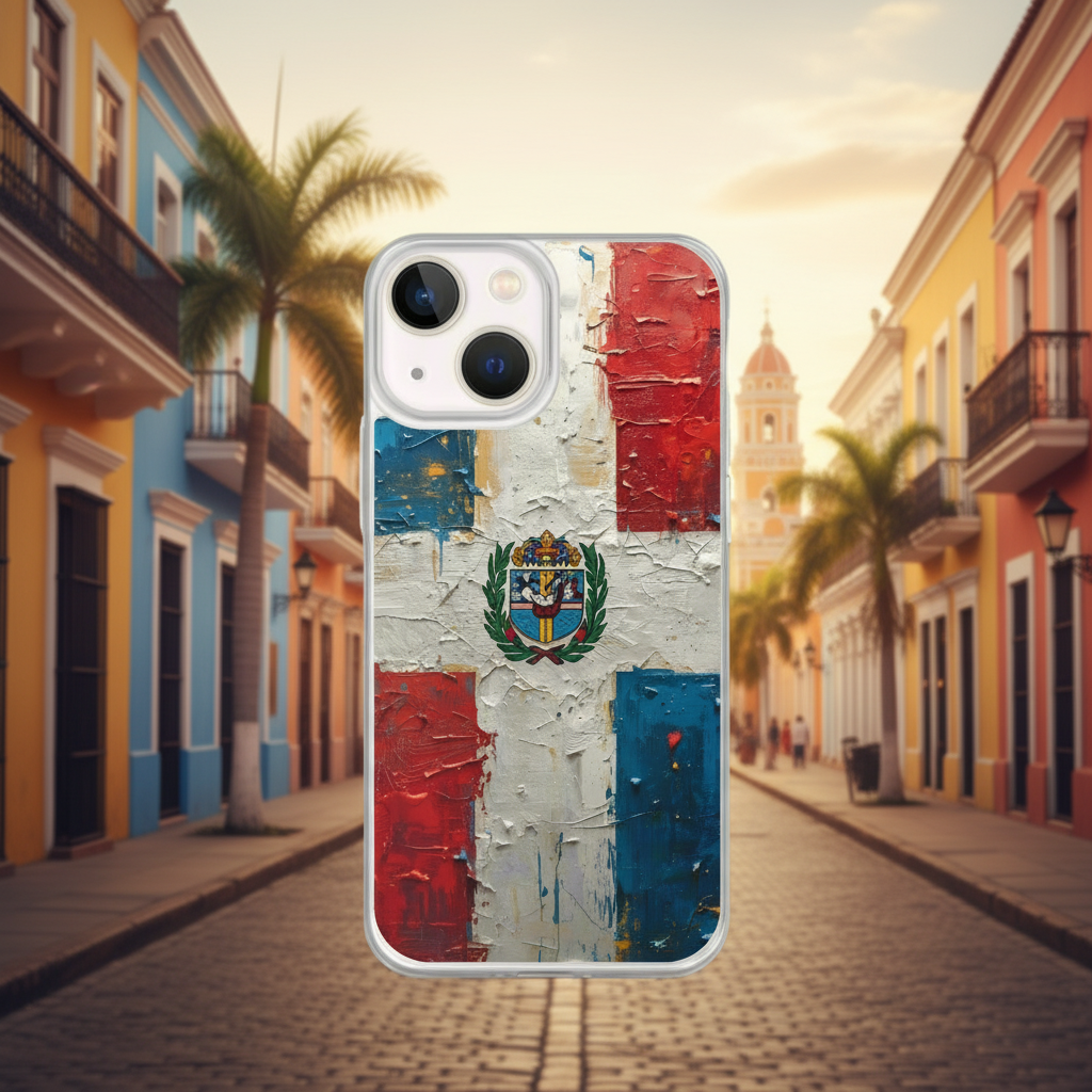 (Delivery only) Dominican Republic flag vibe design Clear Case for iPhone®