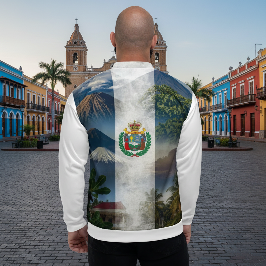 (Delivery only) El Salvador flag design Unisex Bomber Jacket