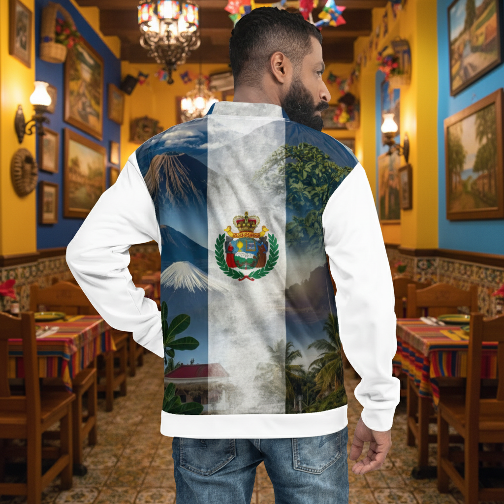 (Delivery only) El Salvador flag design Unisex Bomber Jacket