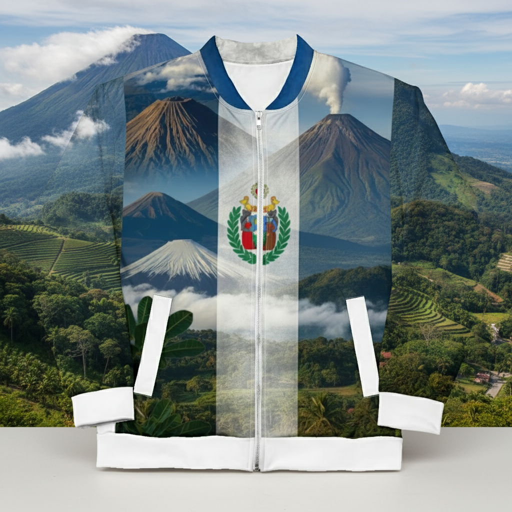 (Delivery only) El Salvador flag design Unisex Bomber Jacket