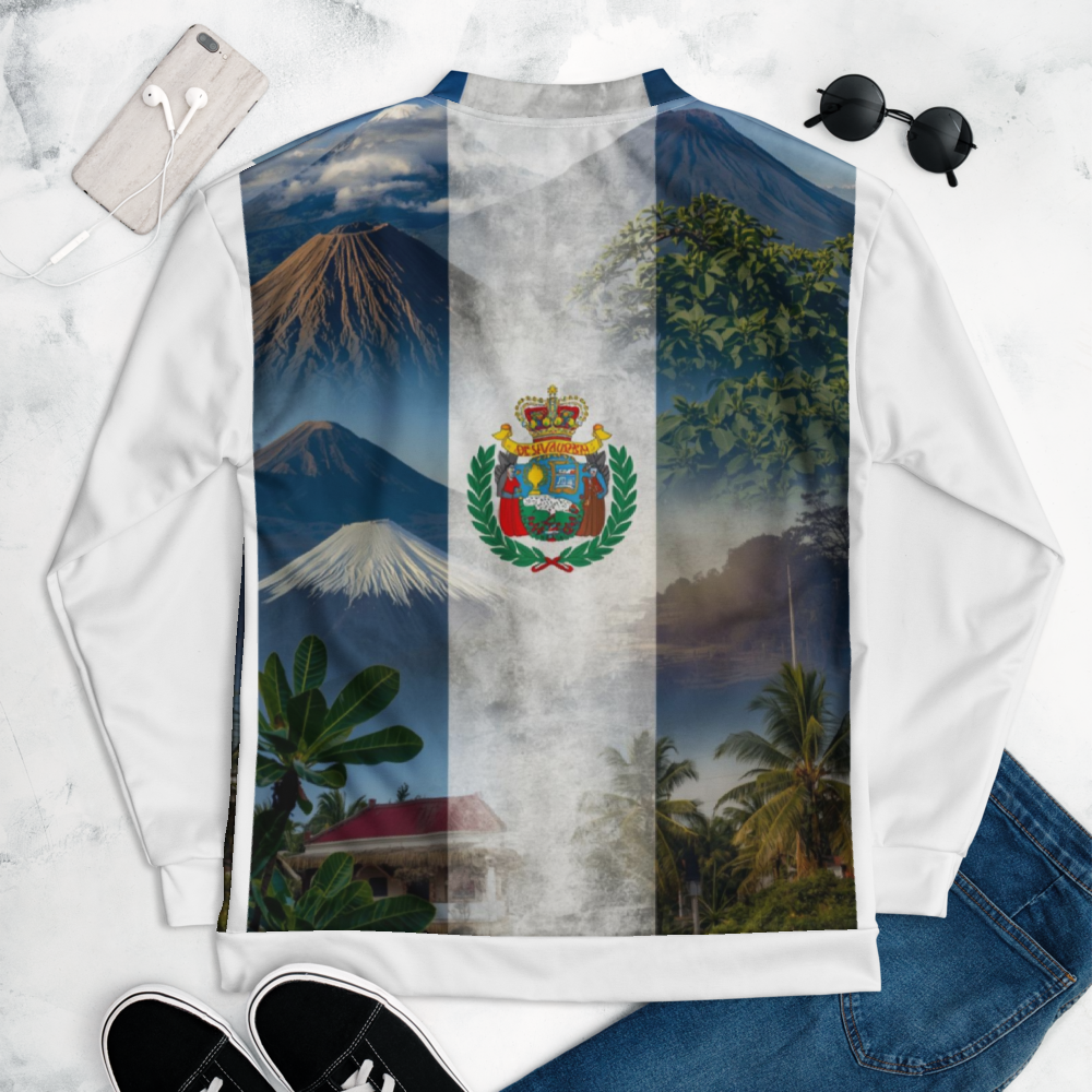(Delivery only) El Salvador flag design Unisex Bomber Jacket